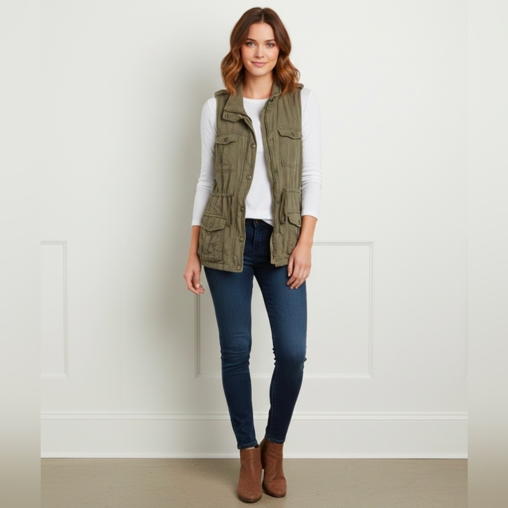 Maurices Olive Green Utility Vest